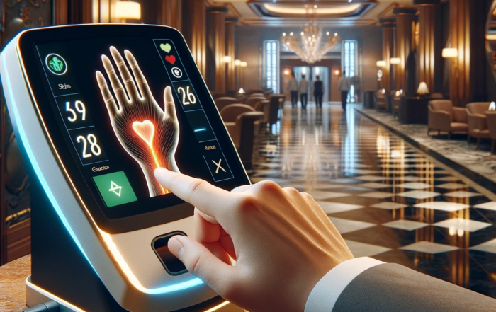 Imagen representativa de un control de acceso con tecnología vascular para salones de juego