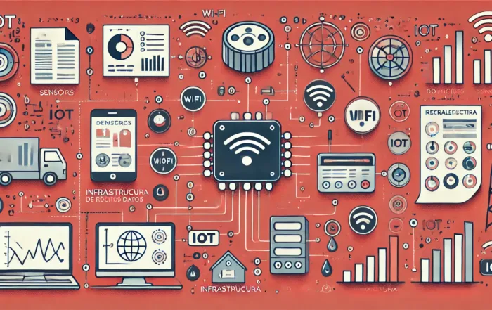 Un diagrama que muestra sensores conectados a un sistema central mediante una red optimizada, destacando nodos y bordes con etiquetas matemáticas